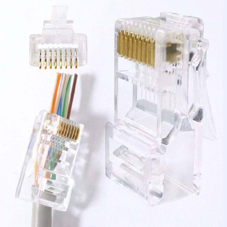 High Performances Cat5e RJ45 Plugs 8P8C Unshielded Connectors with Precisions Gold Plated Pin