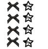 8pc European and American Mini Bow Star Hair Clips Hairpin Headband Party Wedding Hair Accessories Ornament for Women Girls