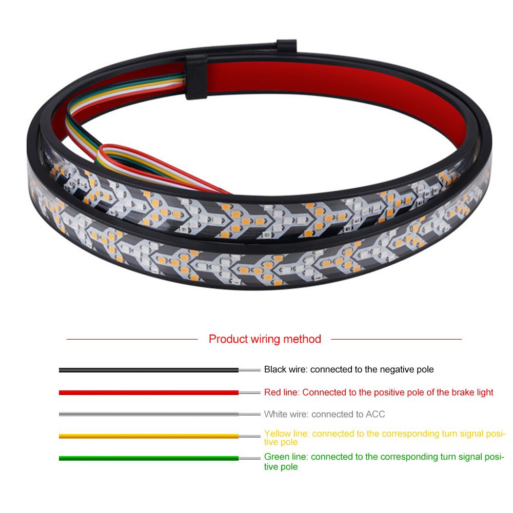 Auto Streifen Blinker Leuchte Fließend Dynamisch Warnung Brems Rücklicht LKW LED Heckklappenlicht Pfeil LED Streifen 12V 24V