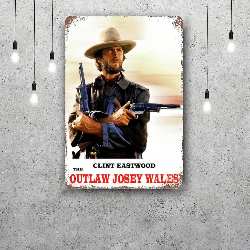 outlaw josey wales Metal Signs wall decor Vintage Tin Signs Captain Metal Poster Decor for Bar Pub Club Wall Decoration