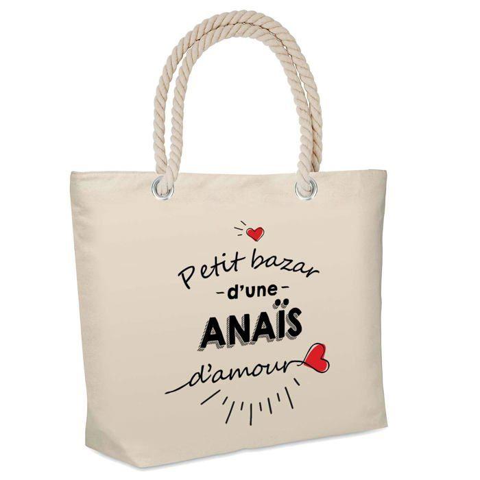 Sac de plage isotherme - PLANETEE - isotherme Bazar d'une Anaïs d'amour - Coton - Grande contenance - Imprimé en France