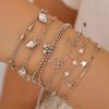 6 Layer Bracelet, Adjustable Tail Chain, Alloy Plating Wear-Resistant Multi-Layered Bracelet, Korean Style Bracelet for Women