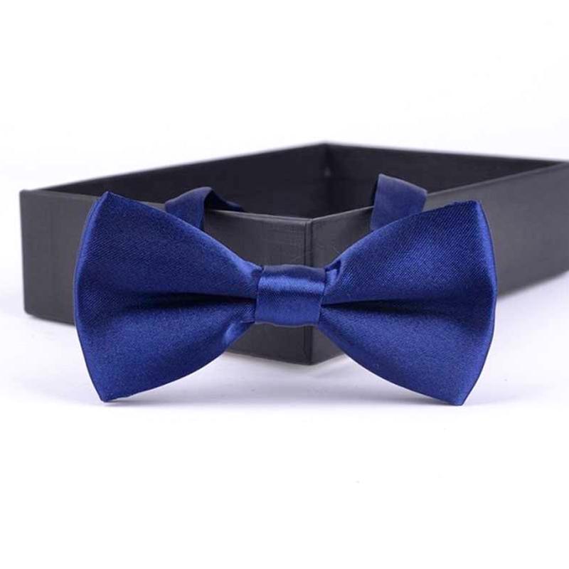 1Pc Children Formal Bow Tie Solid Color Baby Toddler Fashion Polyester Boys Wedding Classical Bowties