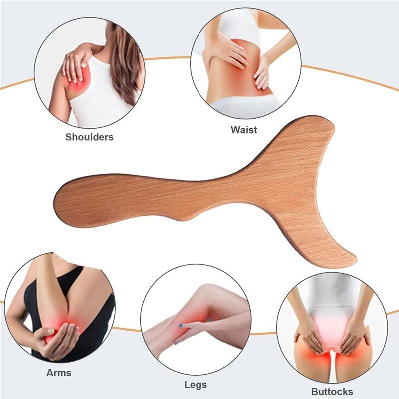 ABBP-Wooden Gua Sha Wood Massage Tools,Wooden Lymphatic Drainage Massager, Body Sculpting Tool Paddle,Body Contouring