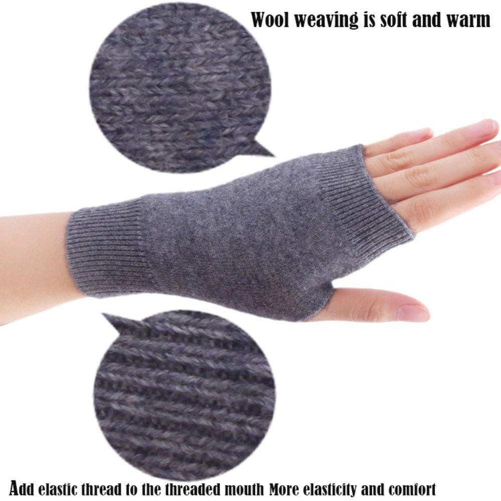 Wrist Length Winter Gloves Warm Knitted Wool Gloves Fashion Cashmere Gloves  Unisex
