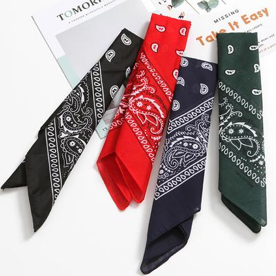Amazon Katoenen Print Vierkante Sjaal Cashew Amoebe Bloem Vierkante Sjaal Heren- En Dames Hip-Hop Hoofddoek Decoratieve Literaire Zijden Sjaal