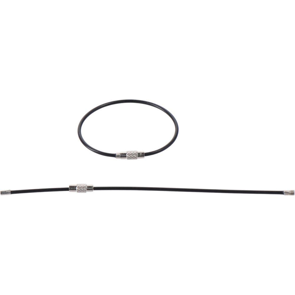 1/25Pcs 2mm Key Ring Loop Black Metal Wire Keychains Large Wire Keychain Cable  Keys and ID Tag