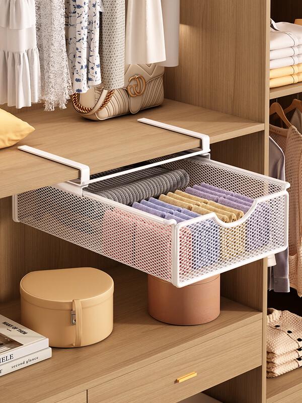 Adjustable Wardrobe Hanging Shelf Organizer