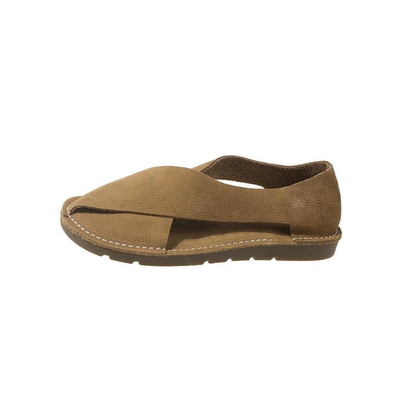 Baotou Sandals Women's Summer French Retro Flat Sandals Fairy Style Casual Sandals