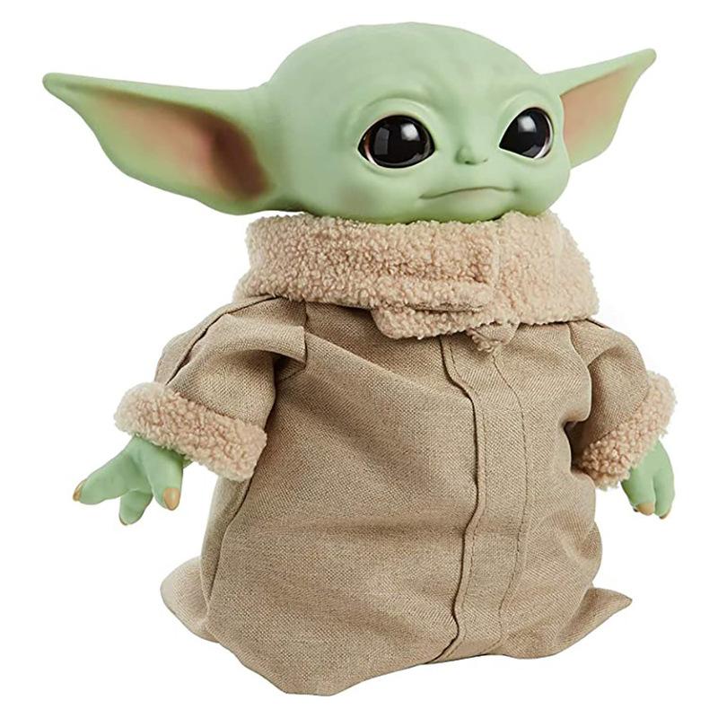 Anime 28Cm Baby Yoda Anime Starsd Wars Stuffed Doll Action Figures Toys Cute Yoda Doll Desktop Decor Collection Christmas Gifts