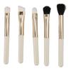 6 in 1 Makeup Brush Set Portable Synthetic Cosmetic Brushes Set for   Blending Powder Eye Shadow with Mirror