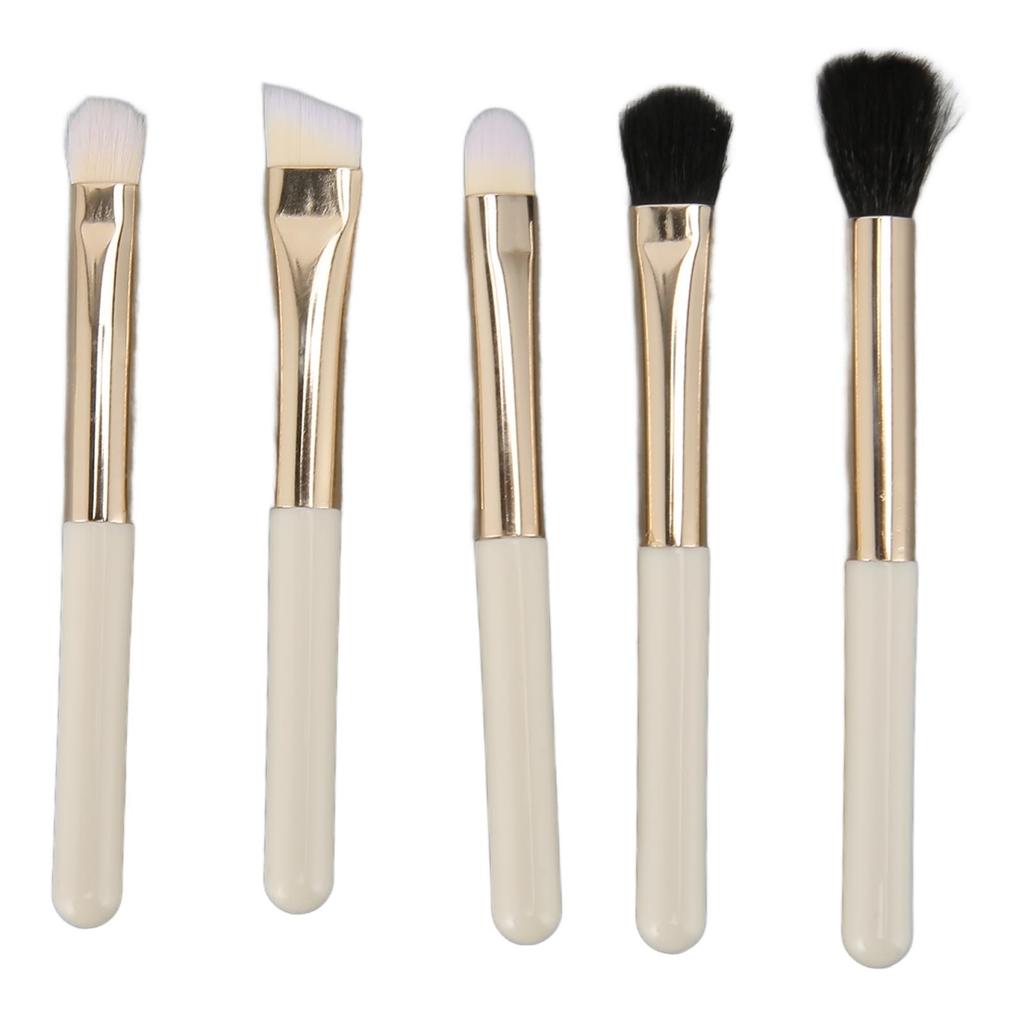 6 in 1 Makeup Brush Set Portable Synthetic Cosmetic Brushes Set for   Blending Powder Eye Shadow with Mirror