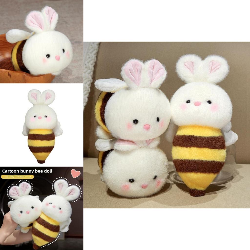 Bee Small Rabbit Plushie For Girls With Short Hairy Gift For Children