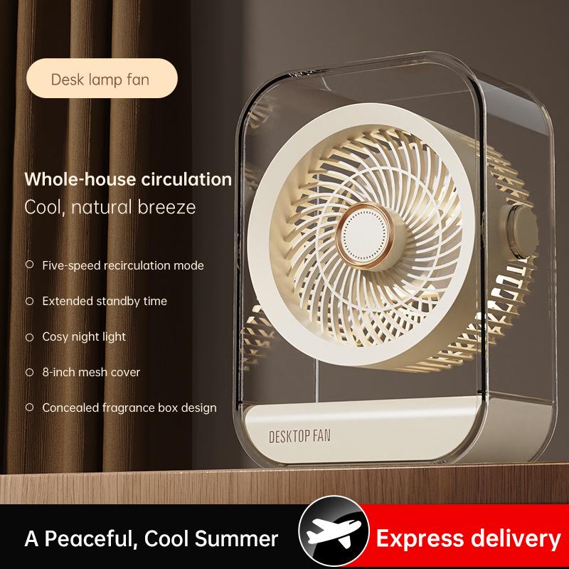 

2026 Smart Portable Desktop Fan with Digital Display, USB Charging, Silent Operation, and Powerful Circulation Advanced Black