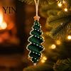 Crochet Gift for Her Doll Spiral Ornament DIY Kit, Holiday Craft Set with Soft Yarn, Beads, Christmas Tree Hanging Window Wall Cabinet Handmade