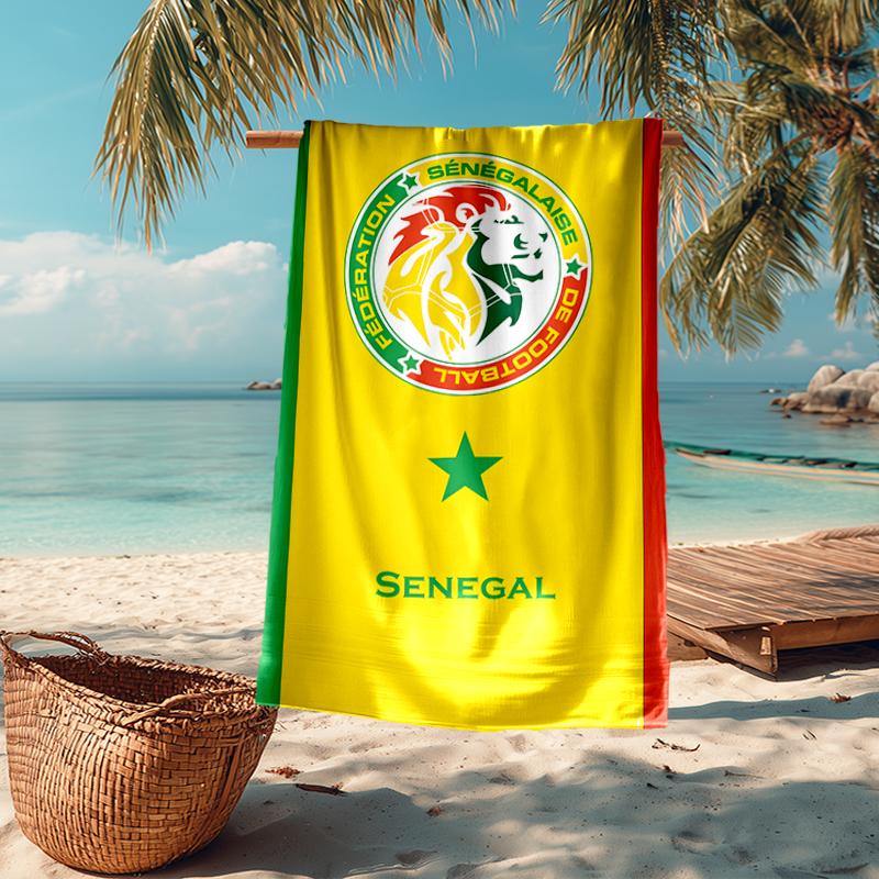 Senegal Fashion Beach Towel: Ideal for Summer Adventures Soft, Absorbent and Quick Drying Suitable for Swimming and Bathing