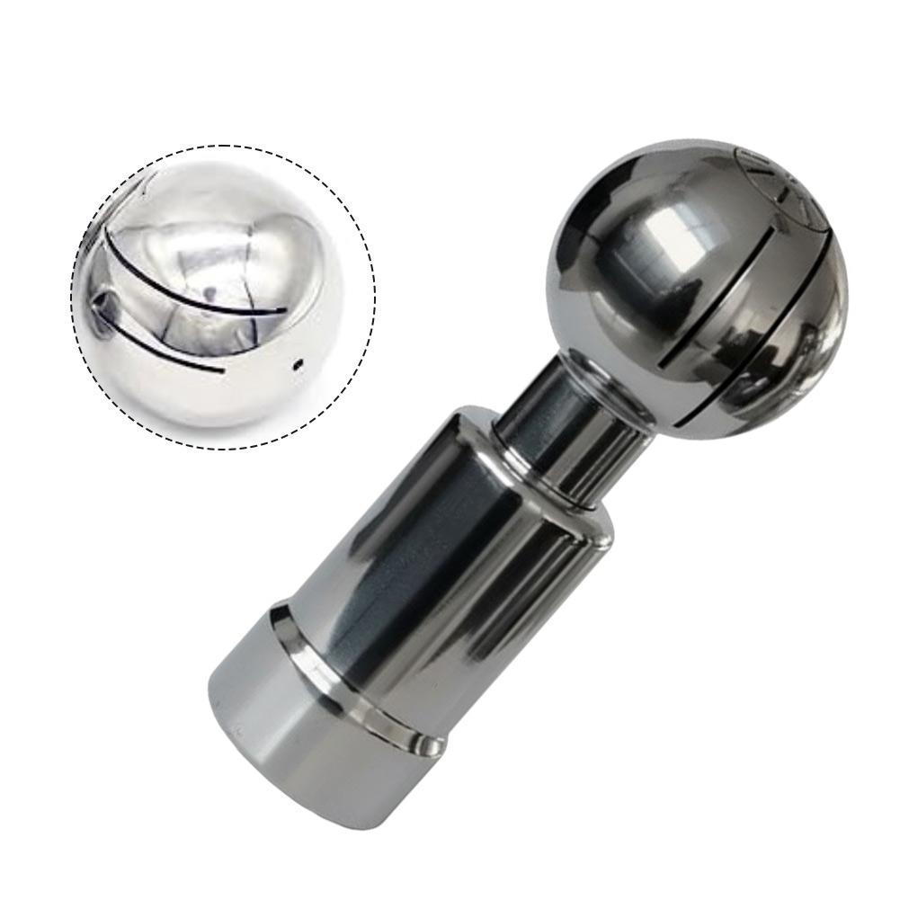 PTFE Lined Ball 304 Stainless Ball PTFE Lining Sealing 360-degree Rotation Female Thread Connection Hygienic Cleaning