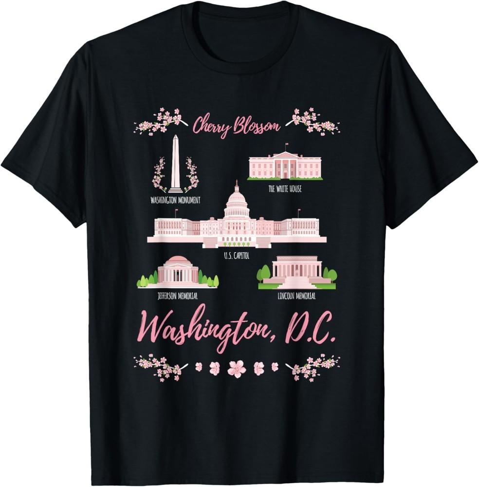 Washington DC Cherry Blossom Monument TShirt S