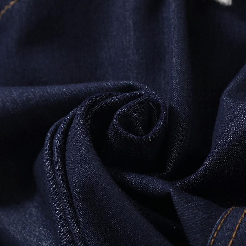 Pantaloni scurți denim de vară pentru bărbați, haine vintage, mărime plus, casual, cu talie elastică, pantaloni scurți