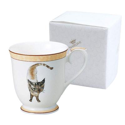 NARUMI Gato Preto com Azul Chihiro Casamento Micro-ondas Lava-louças Feito em Caneca de Presente, Olhos, Iwasaki, 290cc, Legal, Elegante, Presente, Aquecimento, Seguro, Japão,