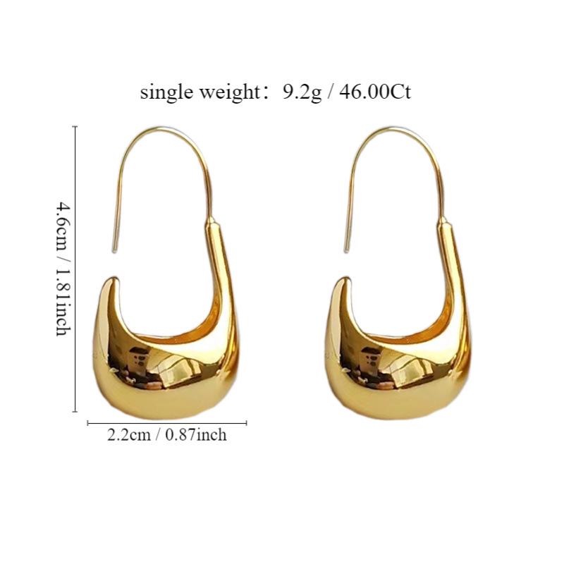 

Geometric Hollow Gold-Plated Minimalist Earrings for Women