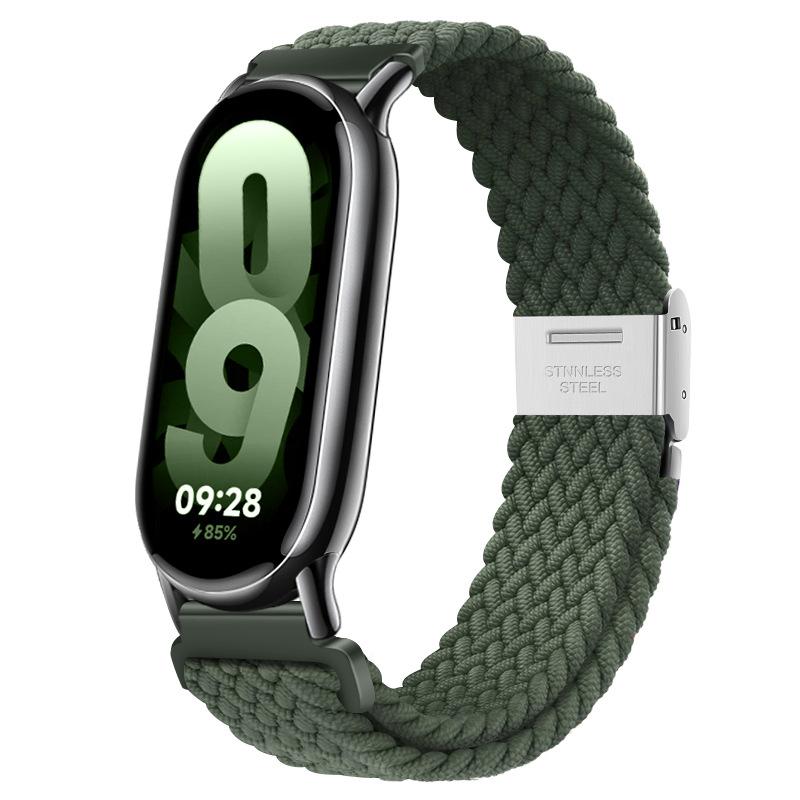 Nylon Braid Strap for Xiaomi Band 8 9 Metal Buckle Smart Band Replacement Bracelect Belt for Mi Band 8 Xiaomi Band 8 Wrist Strap