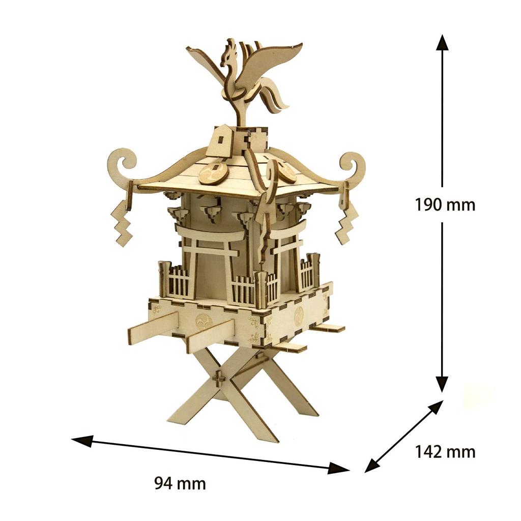 Mikoshi A wooden 3D puzzle DIY craft kit that can be enjoyed by elementary school children to adults An educational toy for boys and girls A wooden