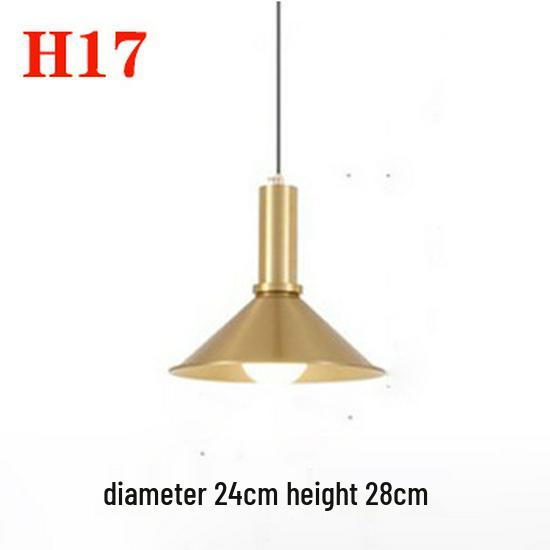 Nordic Gold Single Pendant Light for Bedroom, Bar, Café, or Shop