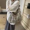 Women's Cloth Bag with Large Capacity, New Style In 2024 for Autumn and Winter, Versatile Canvas Bag, Messenger Bag, Casual Style, Commuting Tote Bag