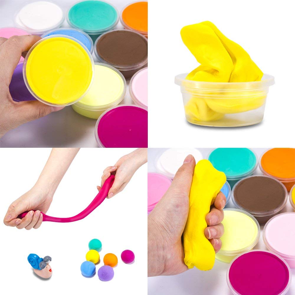 Slime Crystal Toys 24 Colors Light Clay Soft Model DIY Kid Gift Snow Polymer Plasticine Kit
