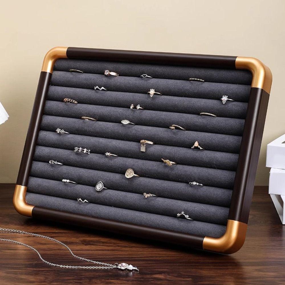 Velvet Wooden Jewelry Tray Necklaces Bracelets Jewelry Display Tray  Jewelry Storage
