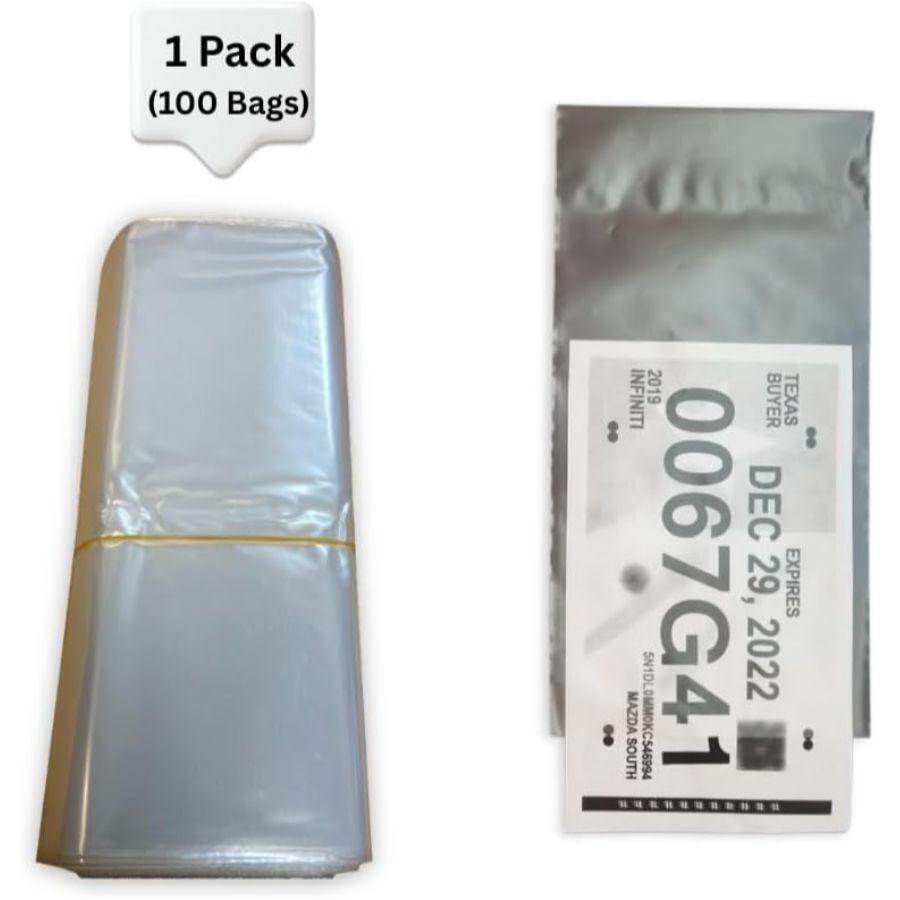 Temporary Tag Plastic Bags (100 per Pack) 1