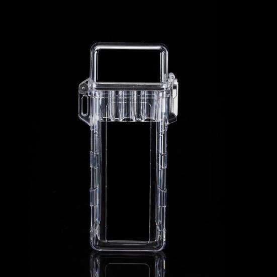 Průhledná 3/5-slotová krabička na bylinkové cigarety Vodotěsný odolný plast Venkovní cestovní přenosný držák/organizér na krabičky na bylinkové cigarety Úložný kontejner