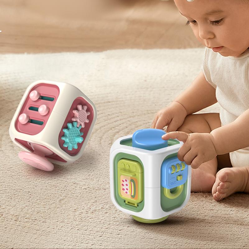 Non-Toxic Baby Practice Skills Drawer Cube 6 In 1 Montessori Educational Toys Sensory Busy Board Fidget Educational Toys For Children