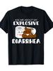 Ask Me About My Explosive Diarrhea Humorous TShirt  Breathable Short Sleeve Crew Neck  Fun Poop Design for Men  Women