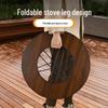 Outdoor Foldable BBQ Grill & Fire Pit Table