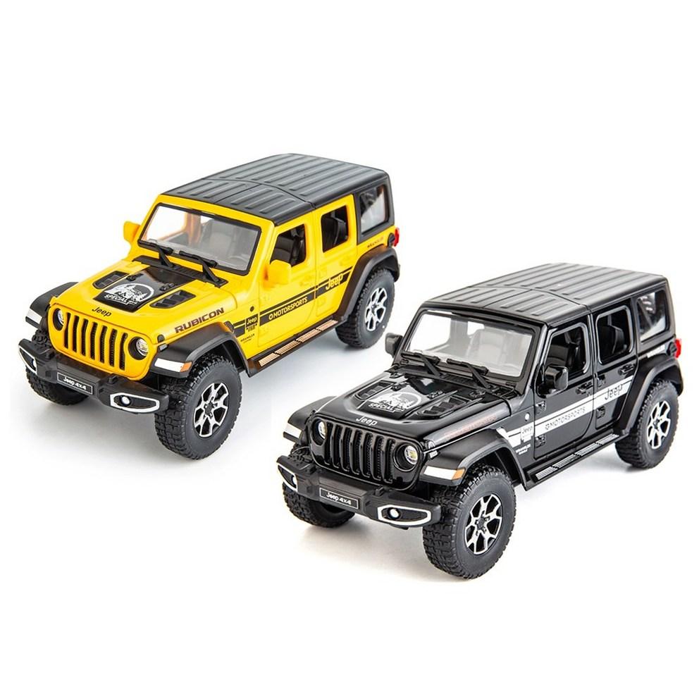 Jeep Wrangler Rubicon 1:22 Schaal Die-cast Metaallegering Pull-back Auto Model, Zwart