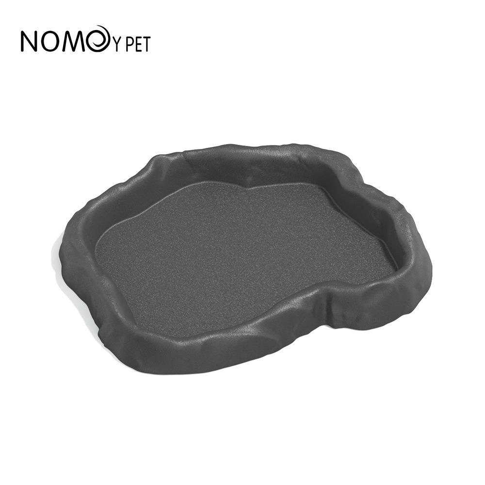 Reptile Water Dish Rock Resin Feeding Bowl Terrarium Decor Food Basin for Lizards Chameleons Snakes Turtles Geckos Frogs