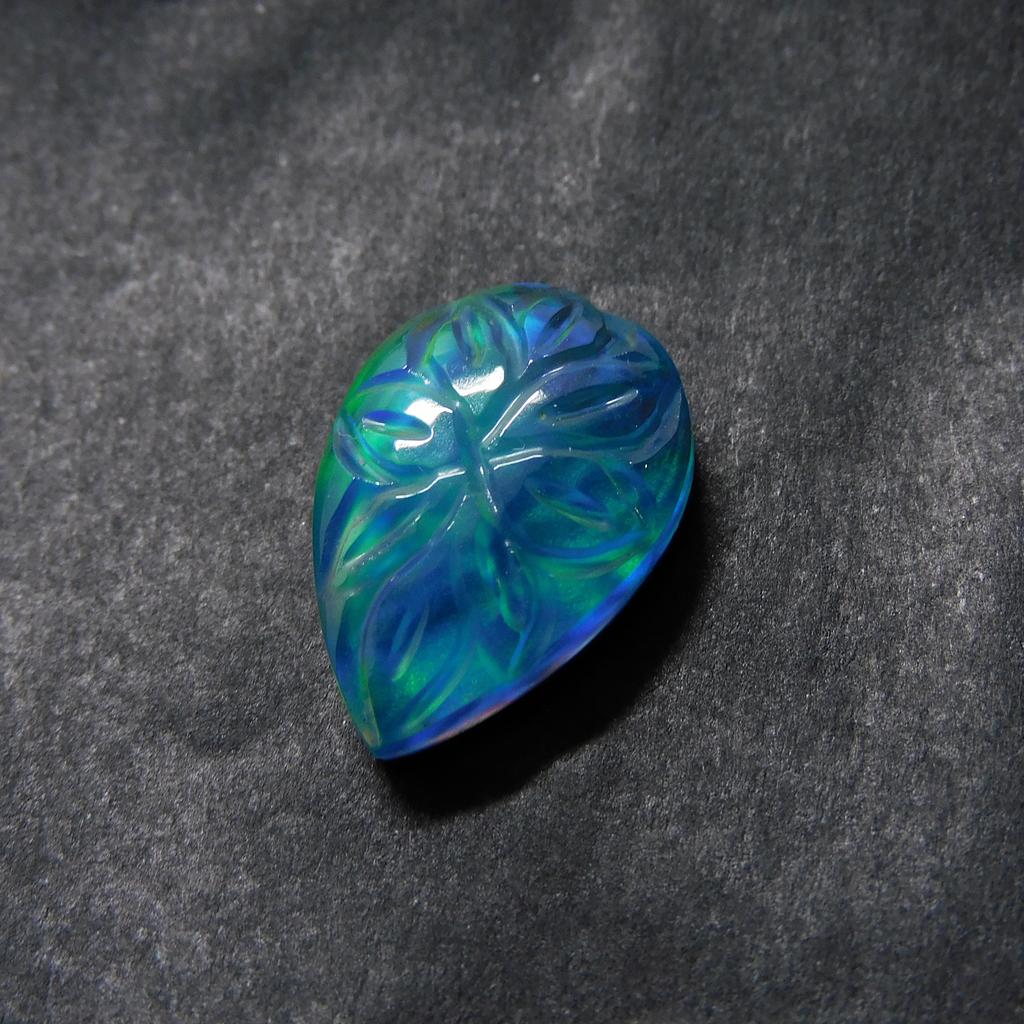 Lab-Created Opal Loose Gemstone Pear Cut 5.10 ct Multi Color Doublet for Jewelry Making and Crafts