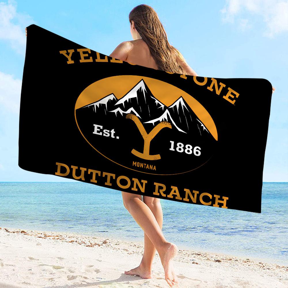 Yellowstone Dutton Towel Microfiber Beach Towel Absorbent Quick Dry Soft Yoga Swimming Resort Mountain Climbing Towel