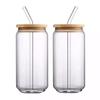 550ml Glass Drinking Cup with Straw and Bamboo Lid