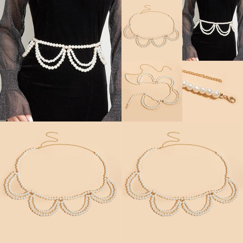 Bohemian Style Hollow Design Plastic Waist Chain With Tassels For Adult Women