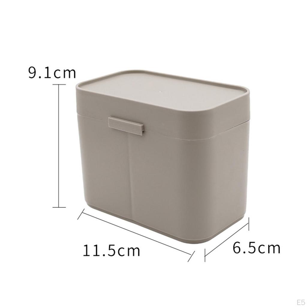 Cosmetic Pad Organizer with Divided Sections for Bathroom Storage