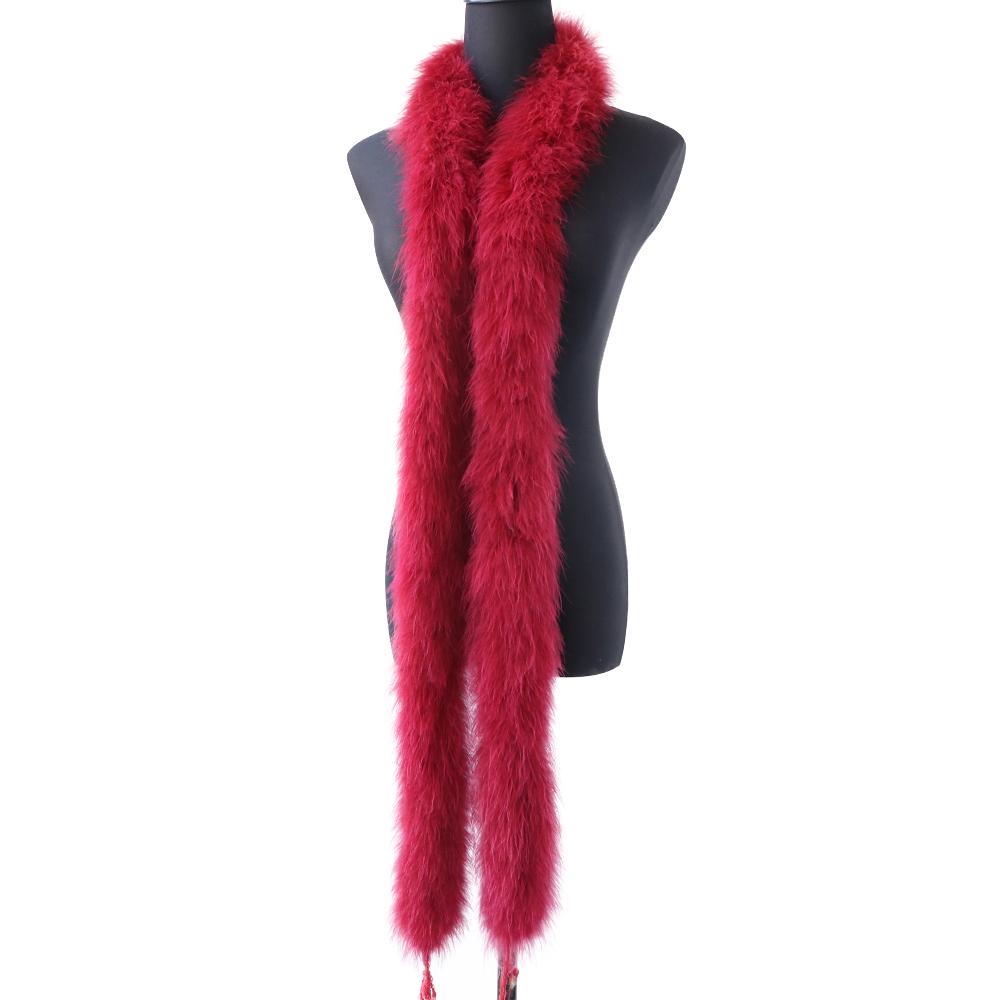 

Красочное 50-граммовое боа из перьев марабу длиной 2 м, шаль из перьев для свадебной вечеринки, украшение рождественской елки, швейные аксессуары для рукоделия винный