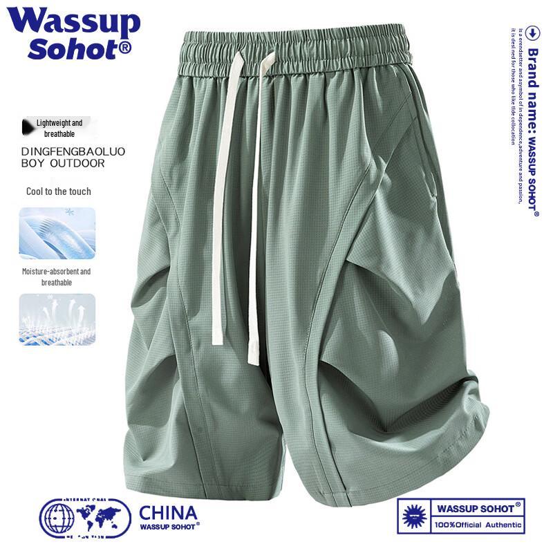 

Wassup Sohot Men s Ice Silk Quick-Dry Casual Shorts 4XL