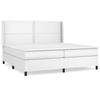 Box Spring Bed with Mattress White 200x200 cm Faux Leather