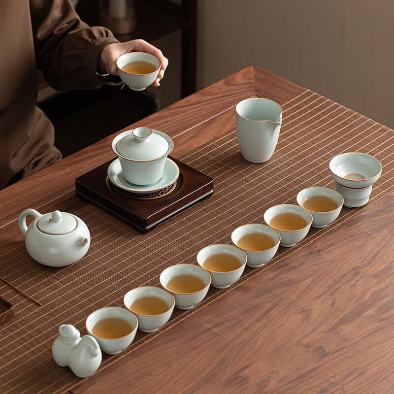 

Керамический чайный набор для кунг-фу Су Ши, печь Жу