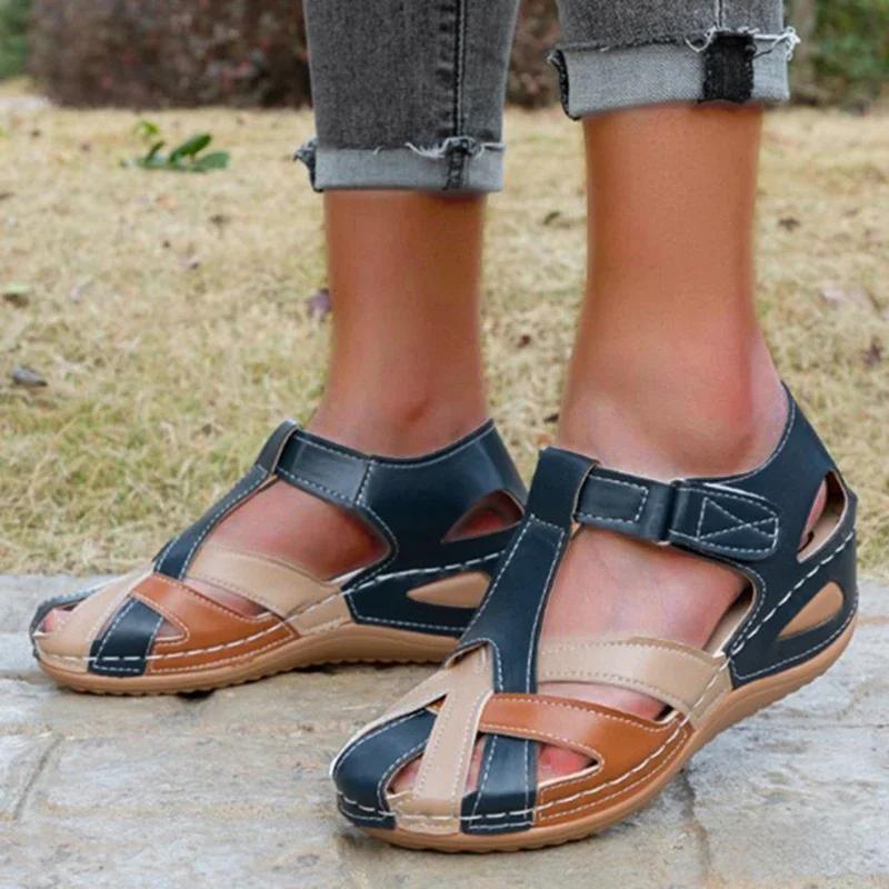 Fashion Summer Sandals Women 2025 Outdoor Walking Shoes Non-Slip Sandals Ladies Wedge Sandals Woman Casual Sandal Women Footwear Female