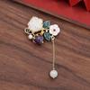 1Pcs National Style Brooch Women'S Retro High-End Corsage Temperament Tassel Pin Creative And Versatile
