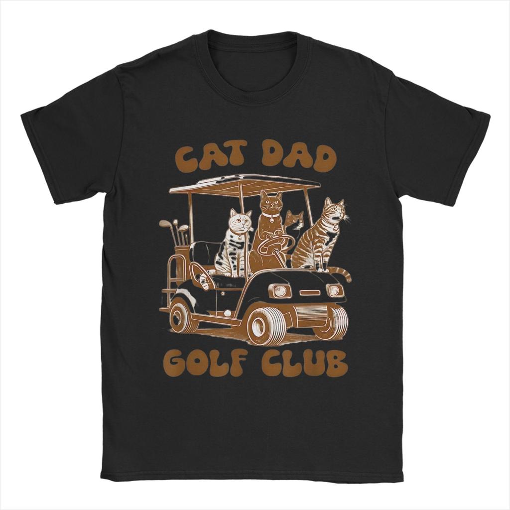Cat Dad T-Shirt Funny Men Printed Short Sleeve Tees